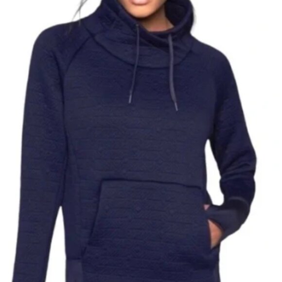 ATHLETA Womens Jacquard Elevation Pullover Navy SIZE S - Picture 2 of 9